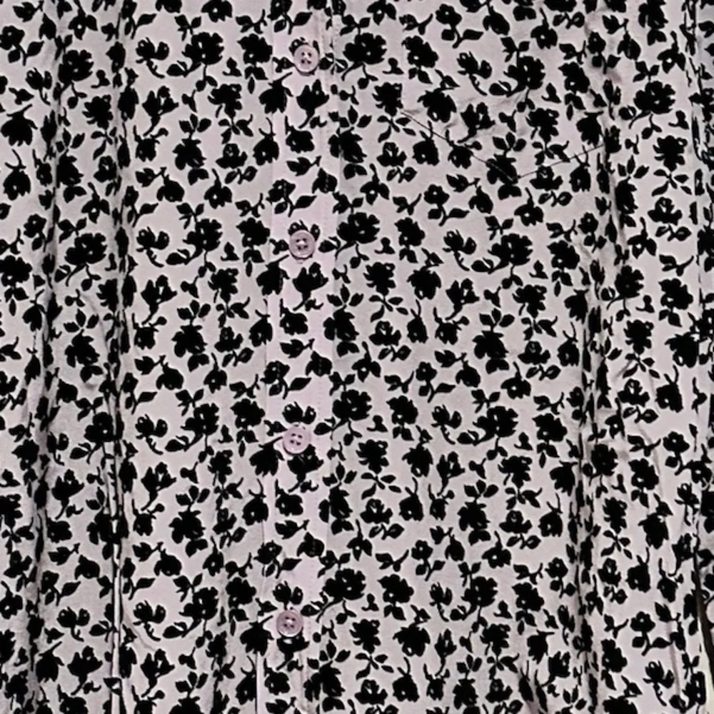 EQUIPMENT ADALYN SILK FLORAL BLACK PINK PRINT BUTTON DOWN BLOUSE TOP S